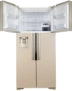 Холодильник Hitachi R-W660PUC7 GBE 2-хкамерн. бежевый стекло инвертер