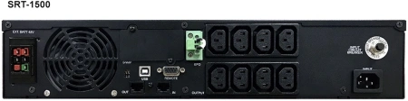Источник бесперебойного питания Powercom Smart King RT SRT-1500A LCD 1350Вт 1500ВА черный