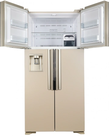 Холодильник Hitachi R-W660PUC7 GBE 2-хкамерн. бежевый стекло инвертер