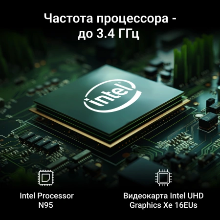 Моноблок Digma Action 21.5" Full HD N95/8Gb/SSD256Gb UHDG 600/CR/W11Pro/kb/m/черный 1920x1080