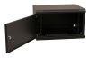 Шкаф коммутационный WRline (WR-TW-0645-SR-RAL9004) настенный 6U 600x450мм пер.дв.металл 2 бок.пан. направл.под винты 60кг черный 350мм 367мм IP20 сталь