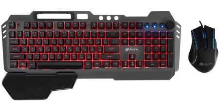 Клавиатура + мышь Оклик 700GMK клав:черный мышь:черный USB Multimedia LED (1533156)
