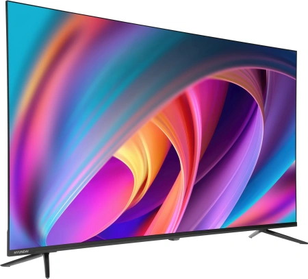 Телевизор LED Hyundai 50" H-LED50BU7100 WebOS Frameless Metal серый/серый 4K Ultra HD 60Hz MEMC DVB-T DVB-T2 DVB-C DVB-S DVB-S2 USB WiFi Smart TV