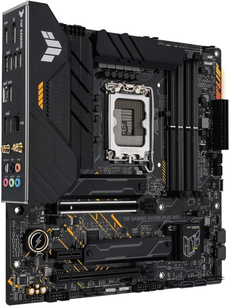 Материнская плата Asus TUF GAMING B660M-PLUS WIFI Soc-1700 Intel B660 4xDDR5 mATX AC`97 8ch(7.1) 2.5Gg RAID+HDMI+DP