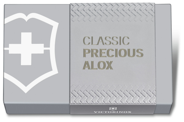 Нож перочинный Victorinox Classic Precious Alox (0.6221.4031G) 58мм 5функц. серый подар.коробка