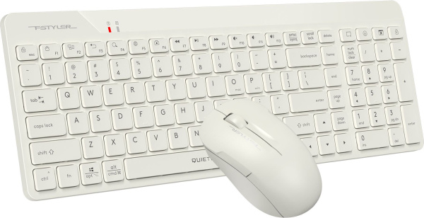 Клавиатура + мышь A4Tech Fstyler FG2300 Air клав:бежевый мышь:бежевый USB беспроводная slim (FG2300