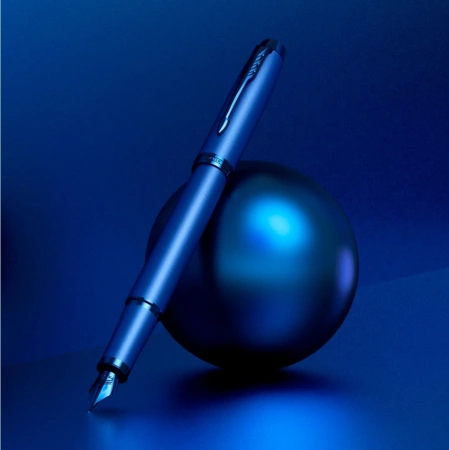 Ручка перьев. Parker IM Monochrome F328 (2172963) Blue PVD F сталь нержавеющая подар.кор.