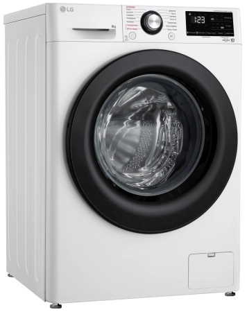 Стиральная машина LG F2V3PS6W класс: A загр.фронтальная макс.:8кг белый инвертер
