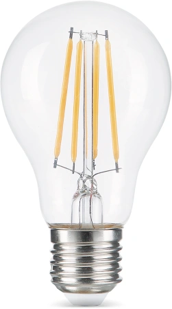 Лампа светодиодная Gauss Filament 102902112 12Вт цок.:E27 груша 185B св.свеч.бел.теп. грушевидная (упак.:10шт)