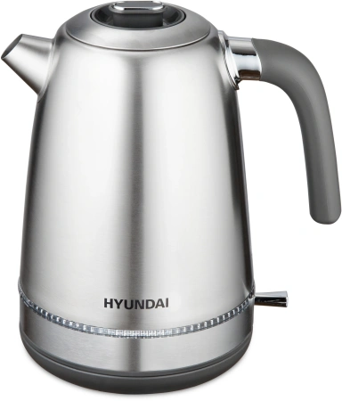 Чайник электрический Hyundai HYK-S5806 1.7л. 2200Вт серебристый матовый/черный (корпус: нержавеющая сталь)