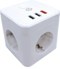 Сетевой фильтр Digma DiPlug Cube 1 белый (CUBE1-3S-3USB-10A)