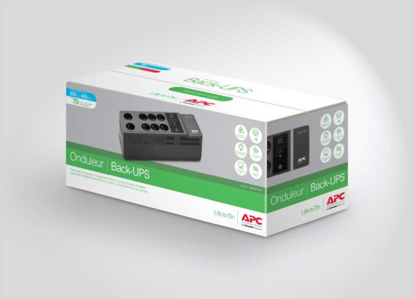 Источник бесперебойного питания APC Back-UPS BE650G2-RS 400Вт 650ВА черный