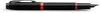 Ручка перьев. Parker IM Vibrant Rings F315 (2172943) Flame Orange PVD F сталь нержавеющая подар.кор.
