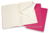 Блокнот Moleskine CAHIER JOURNAL CH016D17 Large 130х210мм обложка картон 80стр. линейка розовый неон (3шт)
