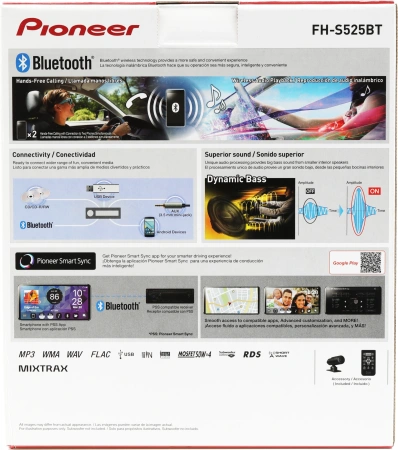 Автомагнитола Pioneer FH-S525BT 2DIN 4x50Вт RDS
