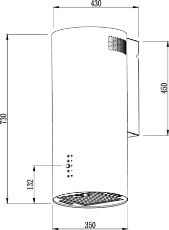 Вытяжка каминная Weissgauff Gracia 70 WH белый управление: кнопочное (1 мотор)