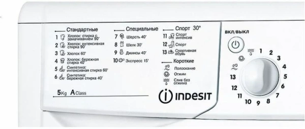 Стиральная машина Indesit IWSC 5105 CIS класс: A загр.фронтальная макс.:5кг белый
