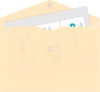 Конверт на кнопке Бюрократ DeLuxe DL801MILK/1 A4 пластик 0.18мм молочный