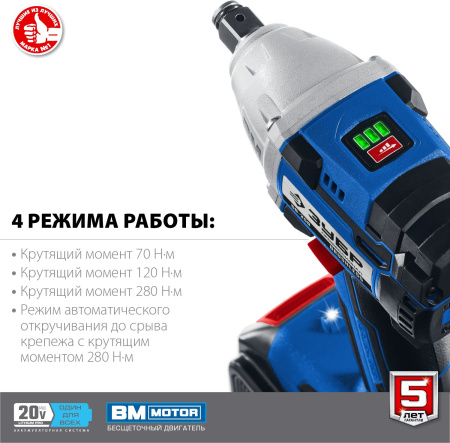 Гайковерт Зубр GB-250-22