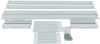 Стойка двухрамная NTSS (NTSS-2POR42U/600-1000) 42U 550ммx1000мм 600кг серый