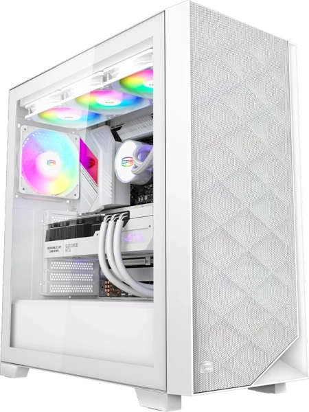 Корпус PcCooler C3D510 WH ARGB белый без БП ATX 5x120mm 5x140mm 2xUSB3.0 audio bott PSU