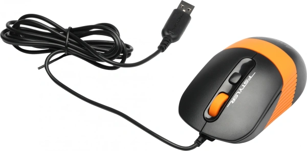 Мышь A4Tech Fstyler FM10 черный/оранжевый оптическая (1600dpi) USB (4but)