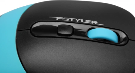 Мышь A4Tech Fstyler FM10 черный/синий оптическая (1600dpi) USB (4but)