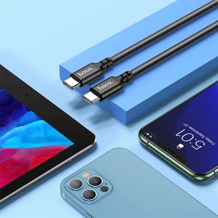 Кабель Hoco X14 TYPE-C TO TYPE-C(52215) USB Type-C (m)-USB Type-C (m) 1м черный