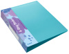 Папка панорама на 4-х кольцах Бюрократ Pastel PAST0740/4RBLUE A4 пластик 0.7мм кор.40мм торц.карм с бум. встав голубой