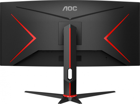 Монитор AOC 34" Gaming CU34G2X черный/красный VA LED 1ms 21:9 HDMI матовая HAS 300cd 178гр/178гр 3440x1440 144Hz DP FHD USB 8.1кг