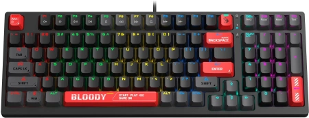 Клавиатура A4Tech Bloody S98 механическая черный/красный USB for gamer LED (S98 RED)