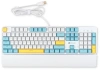 Клавиатура Оклик K951X механическая белый USB Multimedia LED (подставка для запястий) (1901079)