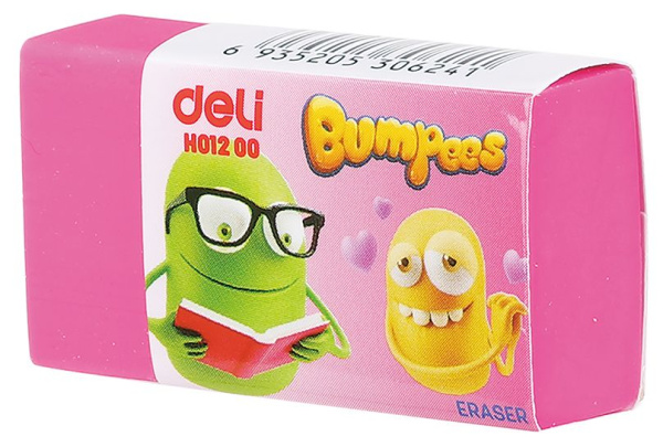 Ластик Deli EH01200 Bumpees 40х22х12мм ассорти