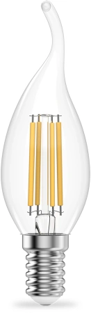 Лампа филам. Gauss Filament 10Вт цок.:E14 свеча св.свеч.бел.нейт. (упак.:10шт) (42120)