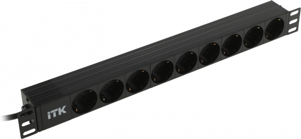 Блок распределения питания ITK PH22-9D1-P гор.размещ. 9xSchuko базовые 16A Schuko 2м