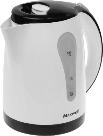 Чайник электрический Maxwell MW-1079 1.7л. 2200Вт белый/черный корпус: пластик