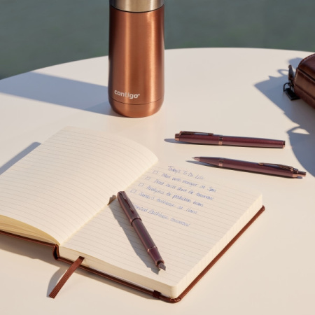 Ручка шариков. Parker IM Monochrome K328 (2190514) Burgundy PVD M чернила син. подар.кор.