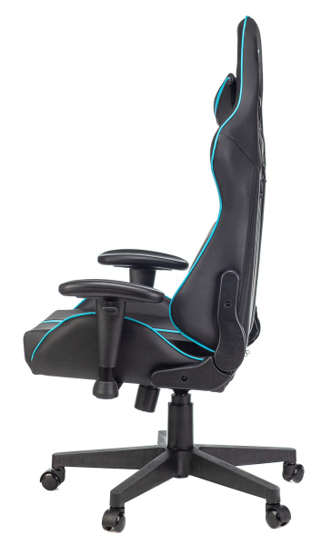 Кресло игровое A4Tech X7 GG-1200 черный/голубой эко.кожа крестов. пластик