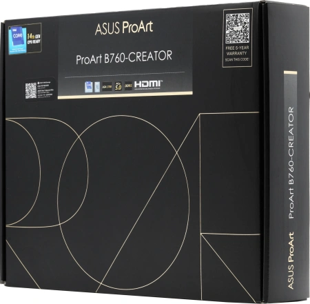 Материнская плата Asus PROART B760-CREATOR Soc-1700 Intel B760 4xDDR5 ATX AC`97 8ch(7.1) 1 x 2.5Giga