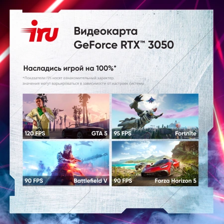 ПК IRU Game 510H6SEA MT i5 13400F (2.5) 16Gb SSD512Gb RTX3050 6Gb FreeDOS GbitEth 600W черный (2074685)