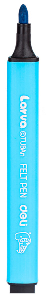 Фломастеры Deli EC153-12 Larva Вентилируемый 12цв. коробка с европодвесом