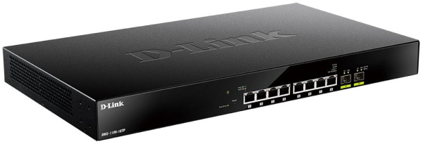 Коммутатор D-Link DMS-1100-10TP/A1A (L2) 8x1Гбит/с 2SFP+ 8PoE+ 240W настраиваемый