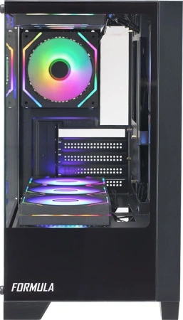 Корпус Formula Crystal Z1M черный без БП mATX 7x120mm 1xUSB2.0 1xUSB3.0 audio bott PSU