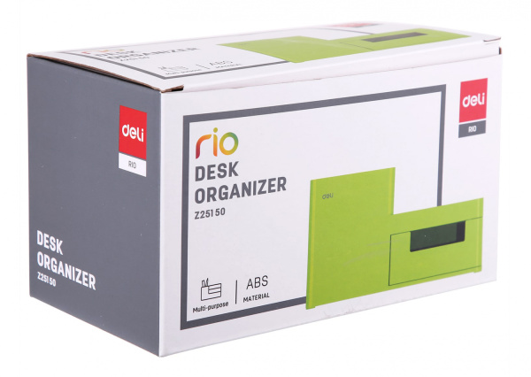Органайзер настольный Deli EZ25150 Rio 175x90x92мм зеленый пластик