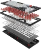 Клавиатура A4Tech Bloody WS98 механическая черный/белый USB беспроводная BT/Radio Multimedia for gamer LED (WS98)